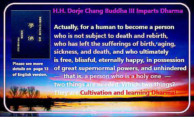 H.H. Dorje Chang Buddha III imparts dharma (A)
