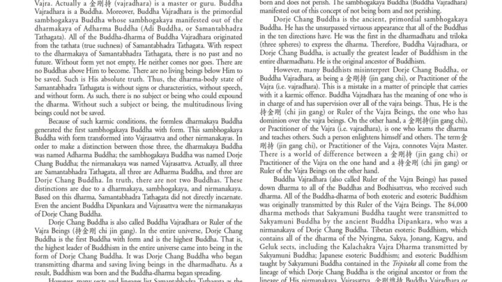 BRIEF DISCRIPTION OF THE INCARNATION OF DORJE CHANG BUDDHA